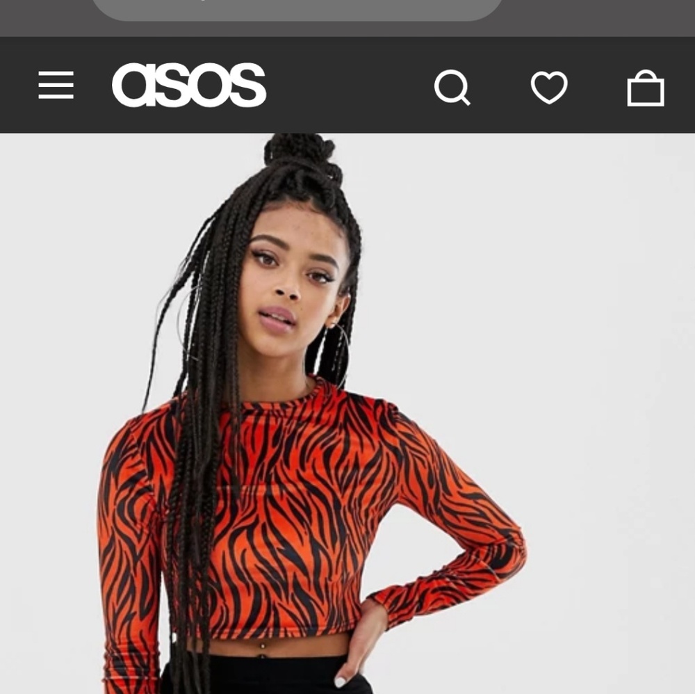 Tiger print crop top